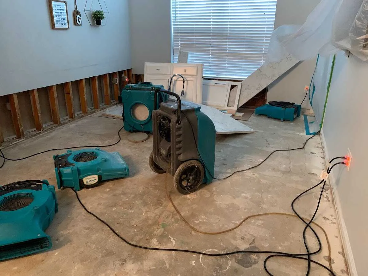 Dehumidifier in flood-cut room for Water Extraction & Removal in Northfield